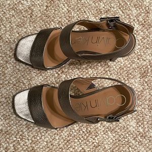 Calvin Klein Pewter Heels! Size 8